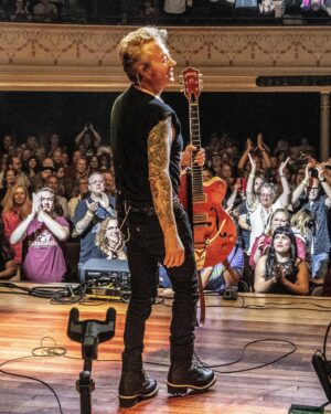 Brian Setzer Instagram - Special announcement tomorrow! Sign up to Brian's newsletter to be the first to know 👀💥 Briansetzer.com
📸: @sooze.photo