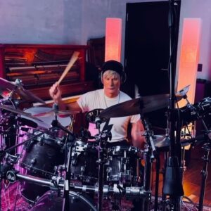 Brian Tyler Instagram - Drumming in my studio for #SuperMarioBros! Album drops tomorrow with full orchestra, live choir, mandolins, 8 bit sounds, guitar, vintage synths, and of course - the drums! #supermario #supermariobrosmovie