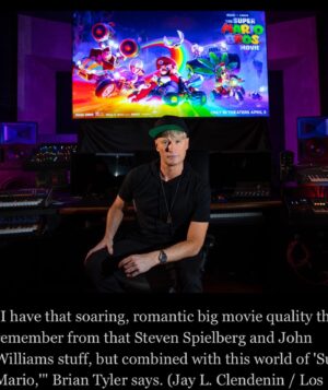 Brian Tyler Instagram - LA Times today! So grateful! Check out the full story on LATimes.com or grab yourself an old school newspaper! @latimes #latimes  #supermariobrosmovie #supermariomovie #nintendo #bowser #princesspeach #supermario #illumination