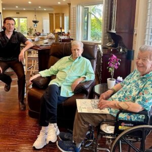 Brian Wilson Instagram - Brian, Fred Vail and producer Sam Parker at Brian’s home yesterday, discussed their Cows in the Pasture album, due out 2025. Originally produced in 1970 by Brian featuring Fred on vocals, the project has been resurrected by Sam, Fred, and Brian himself. Link in Bio for more info.

@hellosamparker
@brent310 thank you
#fredvail
#2025
#1970
#cowsinthepasture