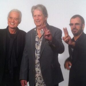 Brian Wilson Instagram - 2011: Power Trio: Brian with Jimmy Page and Ringo Starr. Brian was given the Hall of Fame Award at the Mojo Awards in London, England.

#2011
@jimmypage
@ledzeppelin
@ringostarrmusic
@thebeatles
@brianwilsonlive
@thebeachboys