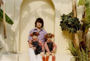 Brian Wilson Instagram - Circa 1971: Brian with Carnie & Wendy

@carnie68
@wendywilsonwp
#1971
#bellagio
#belair
#losangeles
#ca