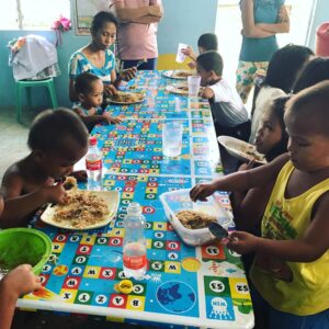 Bridgette Dunning Instagram - San Joaquin Nutrition Program • Today we made a 'Pad Thai' inspired version of Pancit and the kids loved it 💕 #volunteer #masarap