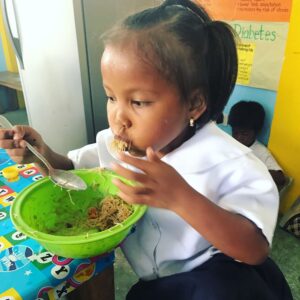 Bridgette Dunning Instagram - San Joaquin Nutrition Program • Today we made a 'Pad Thai' inspired version of Pancit and the kids loved it 💕 #volunteer #masarap