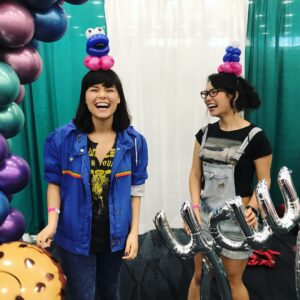 Bridgette Dunning Instagram - All the Cool kids are at @lacookiecon this weekend!! 🍪💕 Thank you @madcapballoons for the awesome Cookie Monster headband!