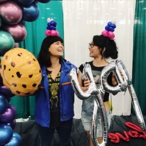 Bridgette Dunning Instagram - All the Cool kids are at @lacookiecon this weekend!! 🍪💕 Thank you @madcapballoons for the awesome Cookie Monster headband!