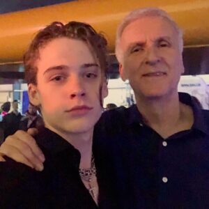 Britain Dalton Instagram - Me & ‘The Boss’ at the Avatar Christmas party .. #jamescameron @avatar