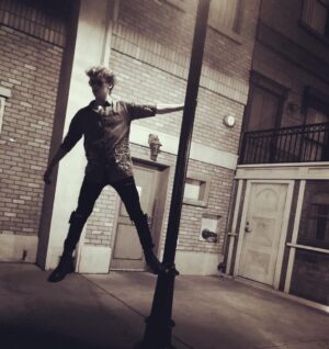 Britain Dalton Instagram - Alone at night on a movie set ... #westsidestory #actorslife #getcoolboy