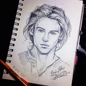 Britain Dalton Instagram - Great sketch of me from one of our #Uncharted fans. Thx @taryn_platt_ nice work! 🙏🏼@chaseaustin10