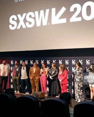 Brittany Allen Instagram - @scrambledmovie premiered this weekend at @sxsw ! I wasn’t able to attend but here are some moments from scoring ….
Exporting the final stems, with a darling little dude on my lap.
Finishing the last few cues at many months pregnant.
The incredible team led by @leahmckendrick celebrating the premiere!! 
The hair I had done by @kaylacasee at @hairlosangeles for the premiere - at least I got this shot bc I rarely have time to do my hair these days 😵‍💫
And the early days of my friendship with Leah. 

It’s a special thing to see friends pursue their art / tell their stories / be badass and fierce and brave in getting their work made bc damn that is not an easy feat. And to create alongside them is very cool. Thank you Leah for bringing me along for the ride. Congrats to the whole team!!