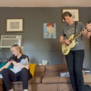 Brittany Allen Instagram - Sunday afternoon band practice 
w
The incomparable Liz Dimo @lzdmo 
& 
my newest bestie 
The MilkMonster 

#newmusic #songwriter #momlife