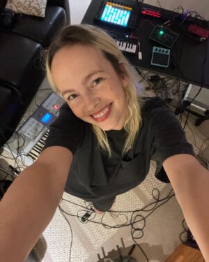 Brittany Allen Instagram - Show time = Selfie time = beat the algorithm = come to the show on Monday! 
aka
Nothing like returning home and taking over mom and dad’s basement with gear. 
Thanks @longandmcquade for the rentals. 
See you at the @thebabygtoronto in two days! 
W/ @gayhollywood Carmen Elle and @jason.spanu