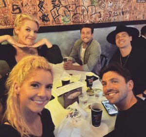 Brittany Underwood Instagram - Double bday dinner celebrating @krisalderson and @ignacyonyc with @robertpalmerwatkins and @rgaiphone just the best group of peeps! Got to spend 2 years in a row celebrating Kris on her bday now! Ugh, so my heart is so happy. Hope you enjoyed the crab boil 🤣Love you so freaking much my Kissy!!! Been so nice having you stay with me! 
🥰🥰🥰💘💘💘 Don’t go! 😢