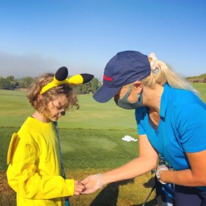 Brock Brenner Instagram - Halloween Pic 🎃 Pikachu golfed for me 😂 I was so excited to receive an award for Two-putting! 🥳 I think Pikachu helped! 😂😂😂 Thanks coach @ktuckergolf_teamtucker #uskidsgolf @u.s.kidsgolf