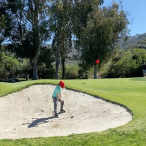 Brock Brenner Instagram - Hello Friends! 🤩 It was a BEAUTIFUL DAY at the Beach (ok Golf Course by the Beach 😂😂😂) to play in the sand! Hugs & I hope you are all doing well! #bunkershot