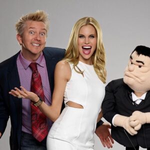 Brooke Burns Instagram - Throwback to The Chase shenanigans with @larserikfilms 
#thechase on
@gameshownetwork @markthebeastlabbett 
So fun!!