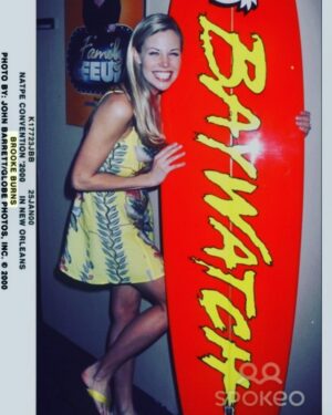 Brooke Burns Instagram - Funny story…so this is the NATPE tv convention in New Orleans circa Jan. 2000!
Baby Brooke was promoting @baywatchtv  the Hawaii years. See aloha dress and yellow slippah (flip flops). I threw up 5 min before this shot. I was 21yrs old, and 4 mths pregnant with the first love of my life, My Maddy. ❤️❤️❤️ 
#TBT