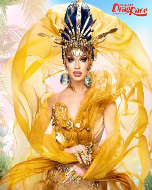 Brooke Lynn Hytes Instagram - SUKI IS IN THE DETAILS☀️

Y’all, please go show @_thesukidoll some love for this LEWK! All of the Jewelry, and ornamentation on this outfit was handcrafted by her & @itsqueenicesis piece by piece. All the fabric hand dyed.
She put so much work into this and I’m so proud of her 🥹❤️☀️

Thanks @starkerscorsetry for working with her to create this amazing hat.

@kirstenklontz & @viktorpeters I would be lost without you ☀️

@asquaredphoto you are brilliant 

See you November 16 on @cravecanada & @wowpresentsplus
