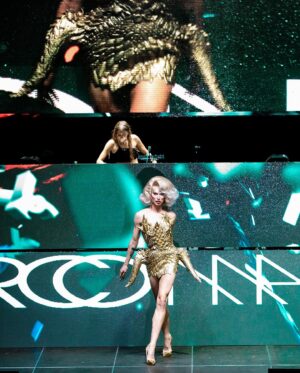 Brooke Lynn Hytes Instagram - But is it fashion 👽

Walked my first runway show at NYFW a few weeks back.  Thanks @marcosquared for having me!
Manifesting many more catwalks in my future 🙏🏻

📸 @vadellaphoto 
🎨 @michaelmartinflowers 
💇🏼‍♀️ @wigsandgrace