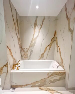 Brooke Lynn Hytes Instagram - House update!
My dream bathroom is FINALLY finished 😭

Massive shoutout to @earth.meets.luxury for being so wonderfully patient with me and for doing such exquisite work 🙌🏻❤️ 

Also, thanks @theonlydetox who mined, cut and installed the stone herself. Blindfolded.