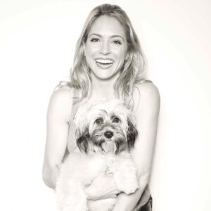 Brooke Nevin Instagram - Baxter loves treats. 
A good belly rub. 
And curling up on the couch with a romcom...
“Hometown Hero” is on @hallmarkchannel tomorrow! 💕🐾See what happens when four paws bring two hearts together...
And thanks to @hallmarkpodcast for having me on to talk about it!
📷: @shaunmbenson