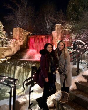 Brooke Nevin Instagram - You know there are some people that kinda sparkle when you meet them? 

That’s beauty @theallichung beside me.

We’re concentrating very hard on important Christmas-y mayoral things as one does to save Main Street in a holiday movie. And yeah, I know that last pic is just me, but Alli took it and it also captures the vibe when you’re hanging with her so, if you’re into that bestie vibe you should totally see It Takes A Christmas Village (premiering tonight @ 8/7c on @lifetimetv)!! 
✨❄️✨
She’s the kind of person I’d totally want to run a small town with.

#ittakesachristmasvillage #christmasmovies #itsawonderfulifetime  #girlcrushwednesday #bossbabe #mainstreet