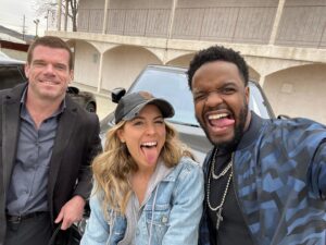 Brooke Nevin Instagram - Talk about a wild ride! Here are some BTS shots (📸 @davinophotostudio ) from last night’s episode of @swatcbs. 

This cast and crew works hard to bring weekly doses of high octane entertainment to your screens at home…and also know how to have fun while doing it!

A huge thank you to @swatwriters and @michaelgemballa for creating this kick-ass return arc for “Ally”. When you make being bad this fun, who wants to be good?!

Shout-out to the leader of said kick-assery, director #johnterlesky!

And feeling pretty lucky I got to share the screen again with scene partner and partner-in-crime, well fighting crime — @davidbradleylim along with @shemarfmoore and the amazing cast of S.W.A.T.

🔥🙌🏼🔥