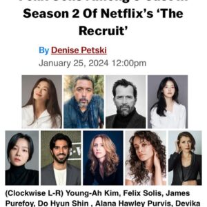 Brooke Smith Instagram - “Seasoned & serious” that’s me!! So grateful to get to do what I love and get paid for it. This time I get to pretend I’m a CIA Counter Espionage group officer on #therecruit   be back in one of my favorite place to work; Vancouver! @therecruitseries_netflix