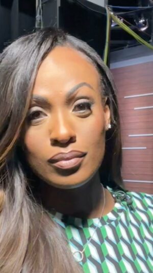 Brooke Thomas Instagram - I found this filter and was dying to use it.. that’s all 🤦🏾‍♀️

@dvf x @targetstyle outfit