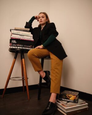 Brooklyn Shuck Instagram - book recs from me to u 🤝
•
shot by @michaelcreagh 
styled by @likaforker 
makeup by @racheltoledomua 
hair by @natashaleibel