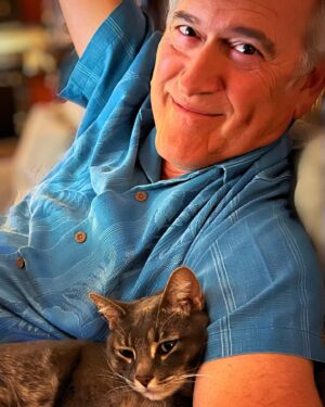 Bruce Campbell Instagram - Miss Bonnie isn’t a snuggler, per se, so these are stolen moments.