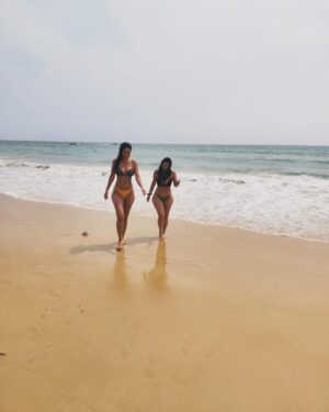 Bruna Abdullah Instagram - 37 and feeling great! 
My body is not toned as it used to be.. I have celulite now.. but I have never been this happy! 

Beach day with this hottie @binaipher !!
🌴☀️🫶🏼