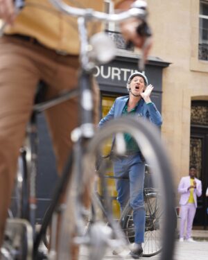 Bruno Gouery Instagram - Don’t mess with Paris cyclers.

Are you TEAM LUC?

📸 credit: @mikedesir 

#emilyinparis #cycler #wheninrome #netflixseries #brunogouery