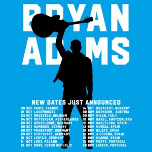 Bryan Adams Instagram - More concert announcements! The international leg of the #sohappyithurts tour continues on September 30th in Paris, France 🇫🇷 Tickets available at bryanadams.com/tours!
