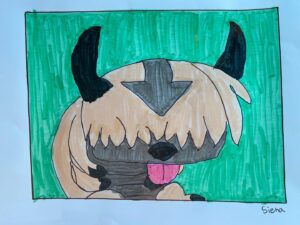 Bryan Konietzko Instagram - My friend’s kid drew this and it is one of my favorite Appa drawings ever. 🤍🤎🤍