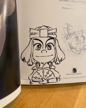 Bryan Konietzko Instagram - Here’s the next signed/doodled item I’ll be contributing to the upcoming @santedorrescue charity auction. Stay tuned… 🌈💙✨#avatarthelastairbender #animalrescue #charityauction
