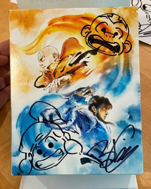 Bryan Konietzko Instagram - I’m signing & doodling upon a bunch of stuff for an upcoming charity auction benefiting @santedorrescue an animal rescue organization in LA that’s near and dear to my heart. This first item, pictured, is The Ultimate Aang & Korra Blu-Ray Collection. Keep an eye out here if you’re interested in bidding. I’ll let you know when the auction is live. Thanks! 🌈💙✨