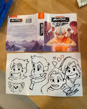 Bryan Konietzko Instagram - I’m signing & doodling upon a bunch of stuff for an upcoming charity auction benefiting @santedorrescue an animal rescue organization in LA that’s near and dear to my heart. This first item, pictured, is The Ultimate Aang & Korra Blu-Ray Collection. Keep an eye out here if you’re interested in bidding. I’ll let you know when the auction is live. Thanks! 🌈💙✨