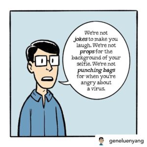 Bryan Konietzko Instagram - Posted @withregram • @geneluenyang #AsiansAreHuman #StopAsianHate #StopAAPIHate