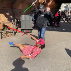 Bryant Wood Instagram - Slide 9 & 10 show an epic battle. @disneyparks @disneyland #disney #disneyland