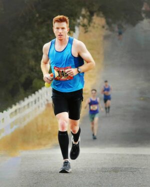 Bryce Eilenberg Instagram - Me enjoying some nice rolling hills en route to a 2:58:22 at the @santarosamarathon. #sub3. I had a pleasant weekend up north spent carbo loading on tacos and @altamontbeerworks beer at @beerbaronsantarosa, meeting a few friendly locals @niicolefliint, @aaadub20, and @breeeeeezybri, running my race and taking a post-race selfie with @ourlabjar, recovering my spent calories at @henhousebrewing and then gobbling up a burger with bacon falling out the sides at @brewstersbeergarden.  Next up is a race to the top of Mt. Baldy if my legs don't fall off in the next few days.  Luckily I decided to race in my more cushy @hokaoneone Clifton 5 shoes so my legs are still surprisingly fresh.  The On Cloudflow shoes I usually race in are faster but my legs get too beat up on anything longer than a half marathon.  #clifton5 #oncloudflow. And I can't wait to eat lobster and clam chowder at Boston next year!