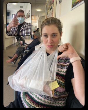 Brynley Stent Instagram - Hard launch of me and my broken wrist. We met in the winter of 2023 when I was writing at Shortland street and slipped on some wet grass while playing the fool 🤡. Huge thanks to the real nurse @_aliswan_ , and fake nurses at Shorty for looking after me after I fainted, and to all the actual medical staff at Waitakere and AKL hospitals for being legends even when royally understaffed. Loved the free nangs A  . Special shout out to my ride or die @chrisparker11 for being by my side the whole time and distracting me while two men literally pressed and pulled my wrist into place.