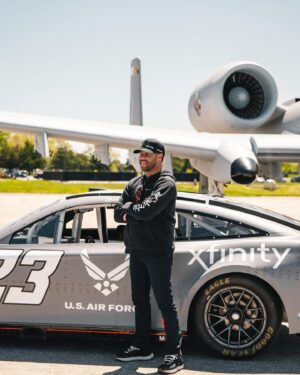 Bubba Wallace Instagram - Bubba Wallace spent some time at the Dover Air Force Base ahead of this weekend’s race in Delaware. We appreciate the time the U.S. Air Force spent with us and hope to go as fast as Xfinity. #FlyFightWin #ForwardTogether