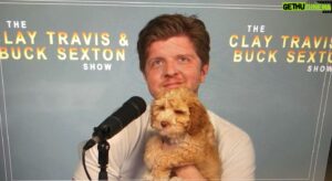 Buck Sexton Instagram - Ginger is ready for her close up.
She loves radio. 🎙️