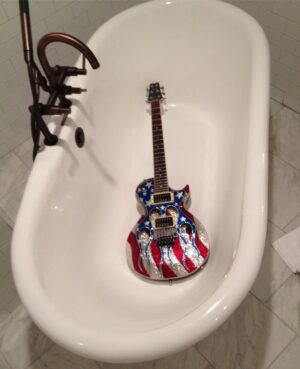 C.C. DeVille Instagram - Just trying to clean up my tone, lol 
And no I didn't slip down the drain ;)