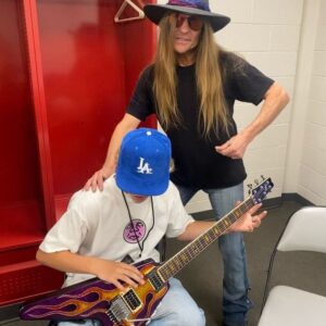 C.C. DeVille Instagram - LA today !!
At SOFI !!
Clowning around with my son
Vallon to ease the nerves !!! 
@vallon_deville #thestadiumtour