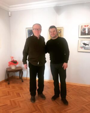 Çağlar Çorumlu Instagram - Sevgili hocam Vedat Hazneci’nin “Sonsuz Övgü” resim sergisini 28 Şubat tarihine kadar @evasanatgalerisi ‘nde gezebilirsiniz. @vedathazneci