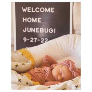 Caitlin McGee Instagram - I love her so much it makes my heart hurt. Juniper McGee Woodall not to be weird but we’re obsessed with you. Very happy to be your Mom lil bug 🤍🐛🥹