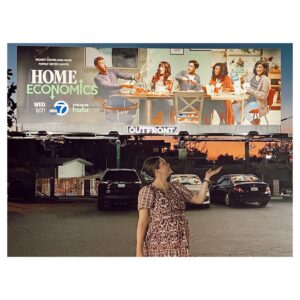 Caitlin McGee Instagram - before and after 🥸 catch up on #homeeconomics on @hulu