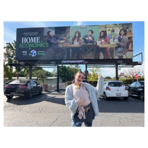 Caitlin McGee Instagram - before and after 🥸 catch up on #homeeconomics on @hulu